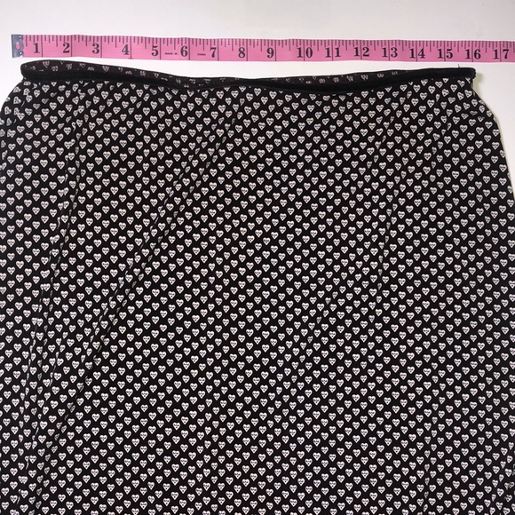 Studio M Women’s Heart Print Stretch Skirt L - Picture 10 of 12